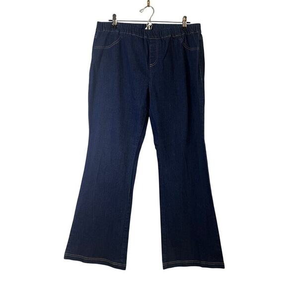 Jaggens Dark Blue XL Bootcut Womens Pants Stretchy Feminine pockets Y2K 90s - Picture 1 of 6